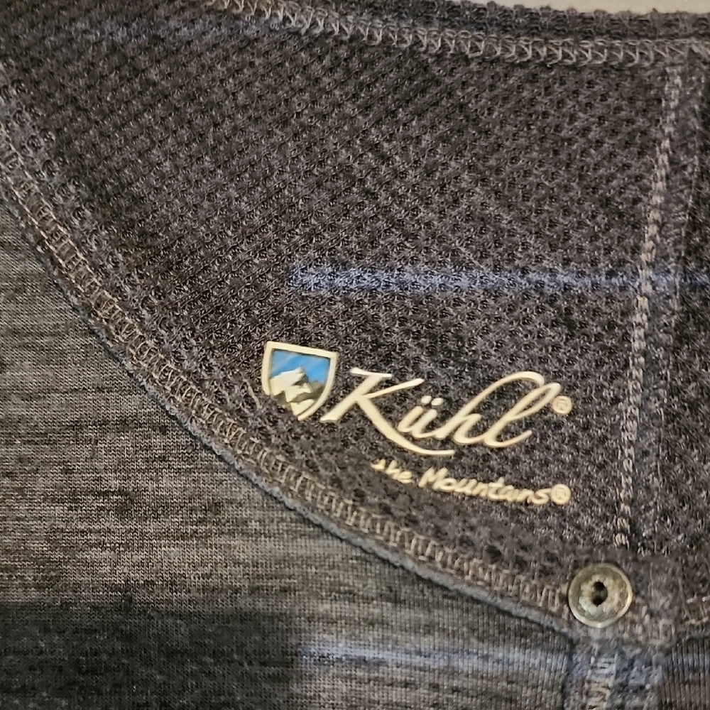 Kuhl Charcoal Long Sleeve Henley Top - Picture 2 of 7